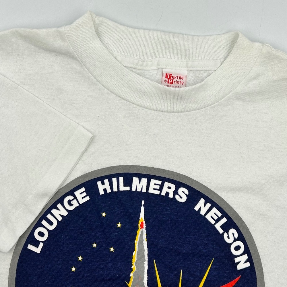 Textile Prints 80s NASA STS-26 Discovery White Mens Medium Vintage Space Tee EUC